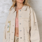Patch Work Distressed Jacket - Dusky Sage