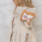 Patch Work Distressed Jacket - Dusky Sage