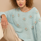 Teddy Floral Fleece Sweater