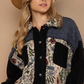 Quilted Corduroy Jacket  Designed in long sleeve Regular fit Corduroy jacket with quilting point Contrast jacquard fabric patch Raw edge details Front pockets Button down with jacquard collar Vintage washed