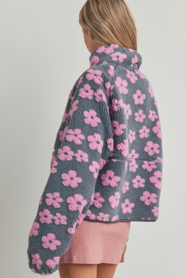 Daisy Flower Fleece Jacket