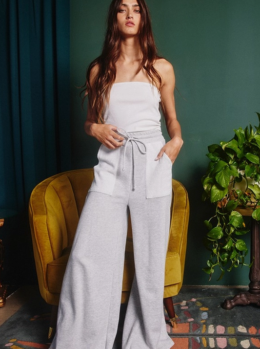 Wondering Wide Leg French Terry Pants