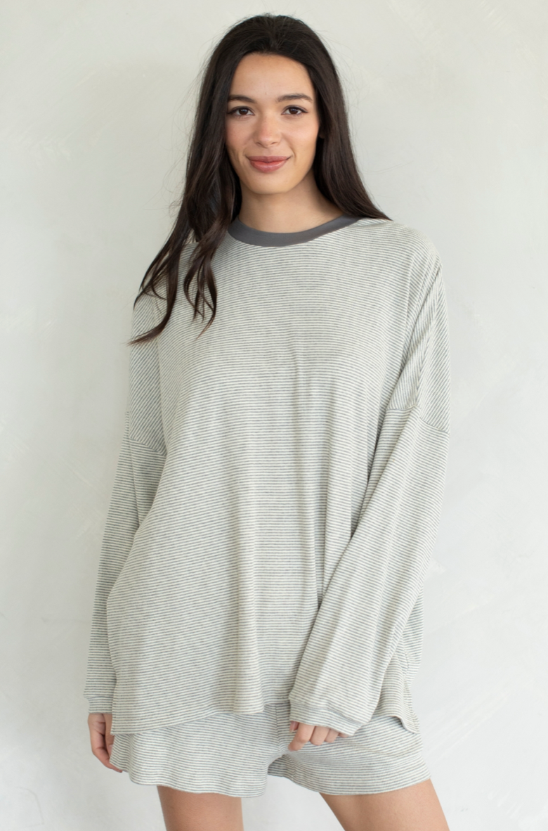 Kennedy Top - Heather Grey