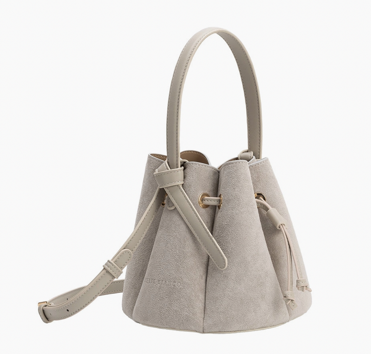 Laguna Mini Light Gray Recycled Vegan Suede Top Handle Bag