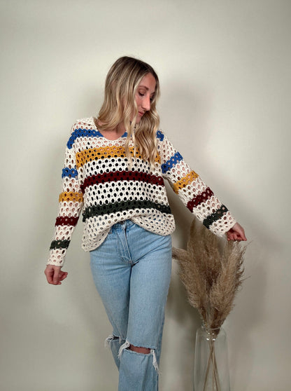 Carter Colorful Sweater Top