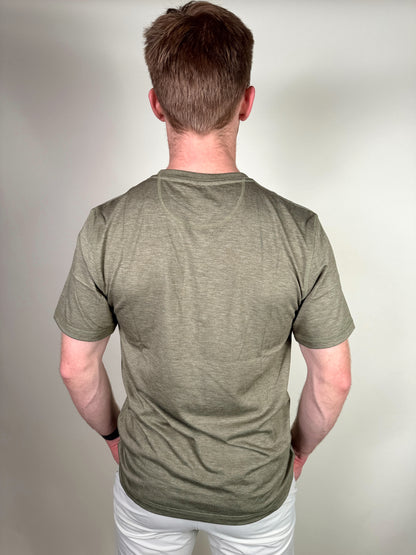 Men's Ecobreeze Henley Short Sleeve - Heather Sage