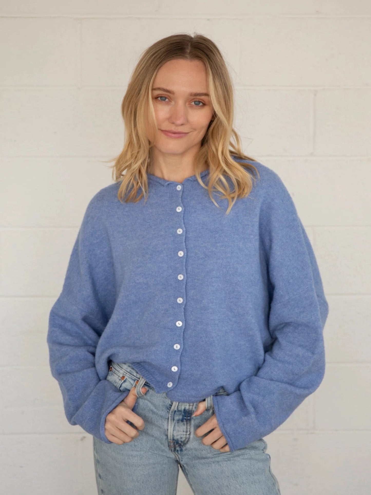 Nola Cardigan - Dusty Blue
