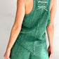 Mineral Wash French Terry Cloth Matching Shorts and Tank Top Set