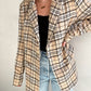 Plaid Blazer with Front Pockets